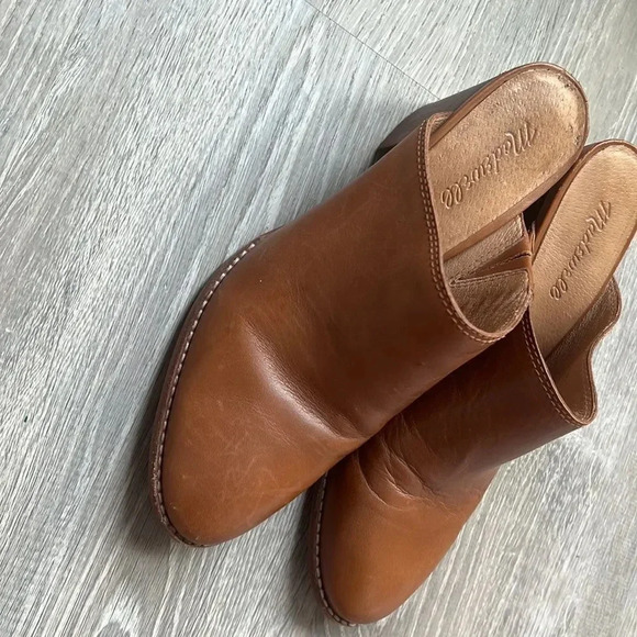 Madewell Harper Mules-English Saddle - Picture 10 of 12